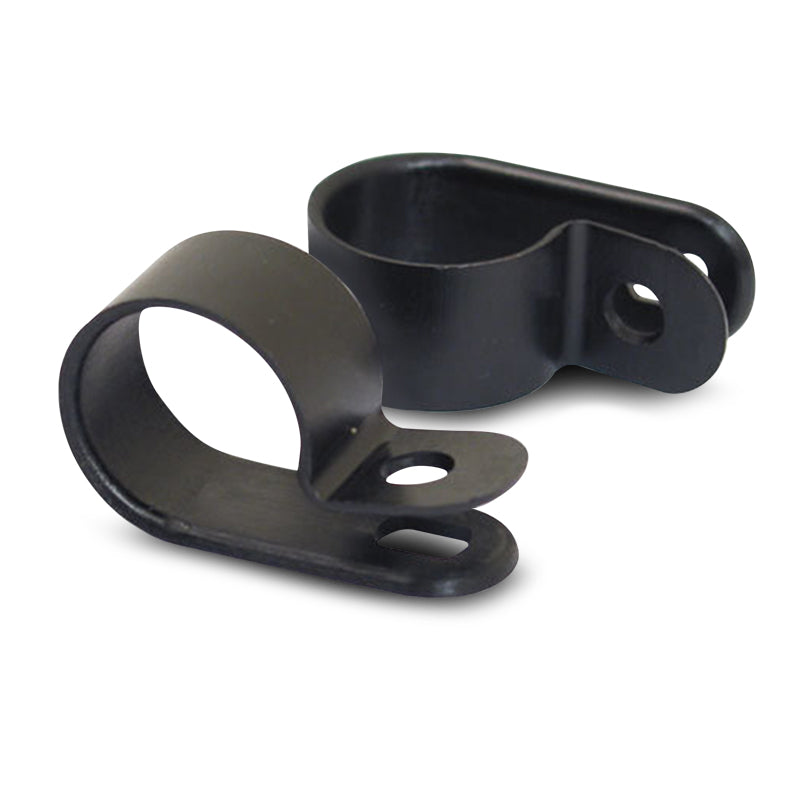 DNA WCP128 27.5mm Black Nylon P Clip Cable Clamps - 100 Pieces