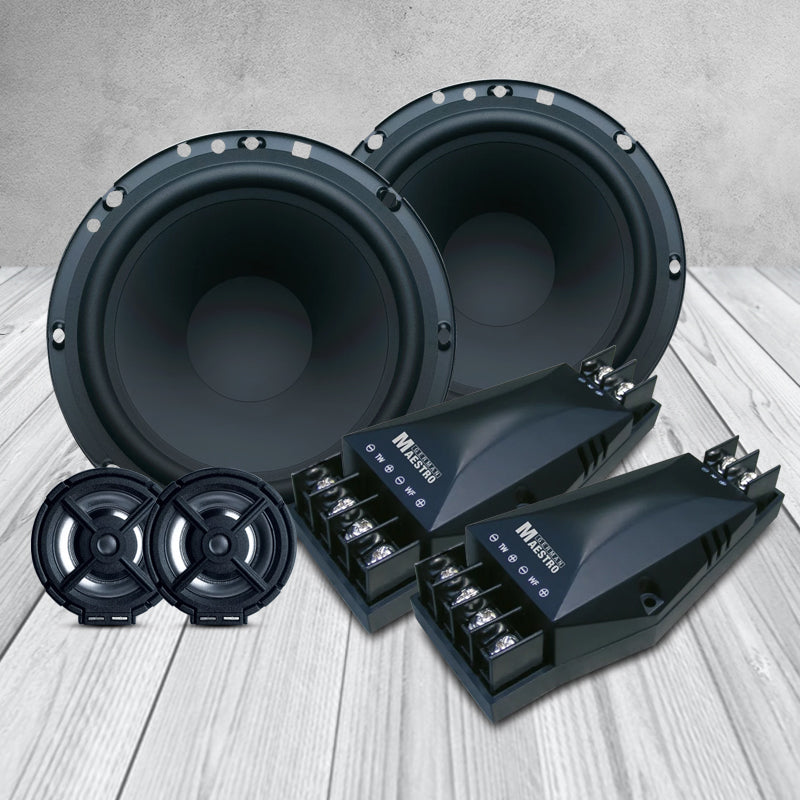 GermanMAESTRO GM-AS6511 Alpha-Line 6.5” 120W 2-Way Component Speaker - Pair