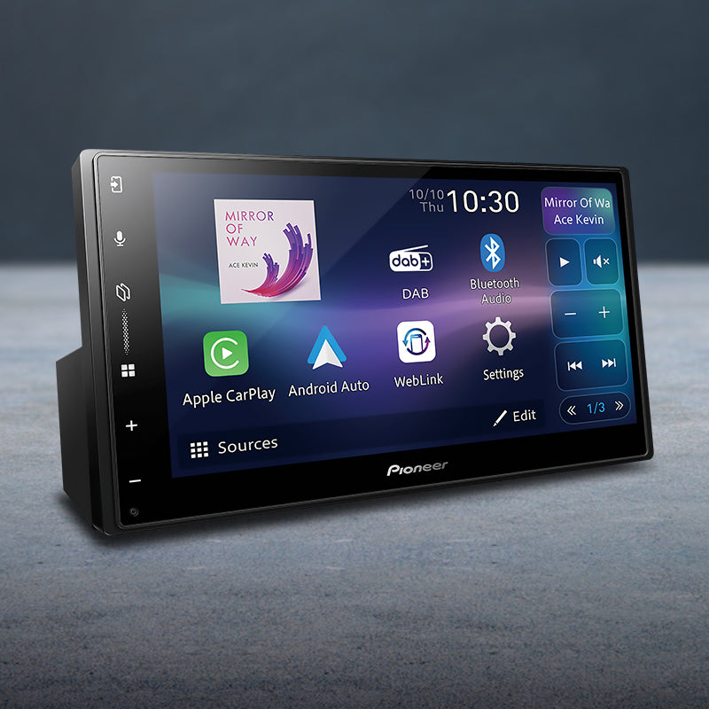 Pioneer SPH-DA77DAB 6.8 Wireless AV Receiver with DAB+ Digital Radio with colored background