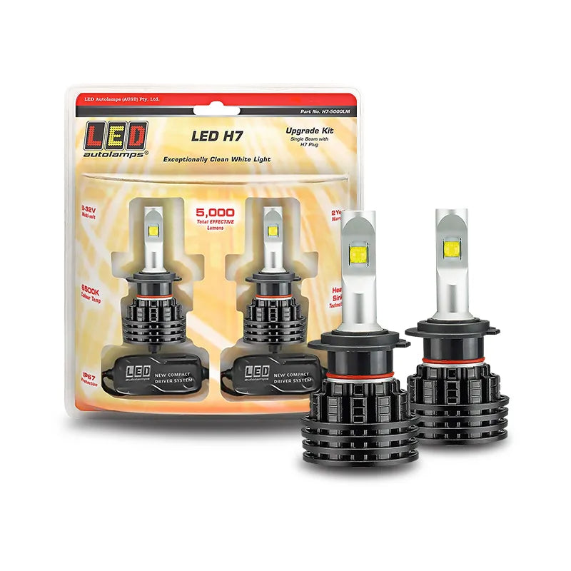 LED Autolamps H7-5000LM 9/32V H7 LED Headlight Kit Single Beam