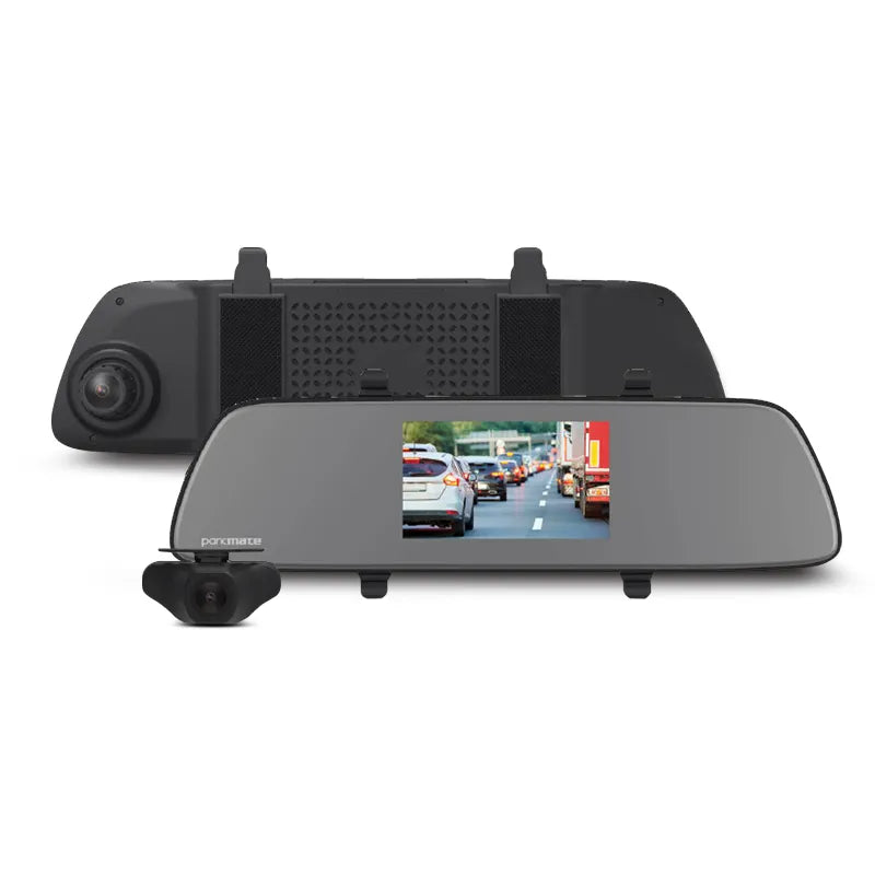 Parkmate MCPK-502DVR 5.0” Touch Screen Mirror DVR with 1080P Front & Rear Recording