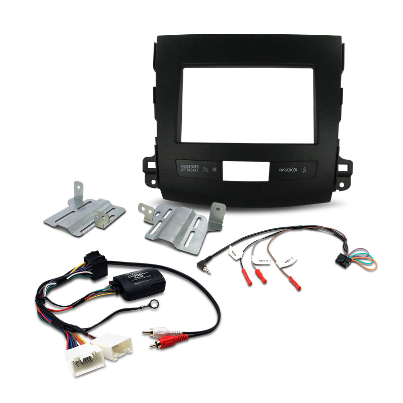 Aerpro FP9211K Double DIN Black Headunit Installation Kit Suit Mitsubishi Outlander 2007 - 2010 (NON-AMPLIFIED)