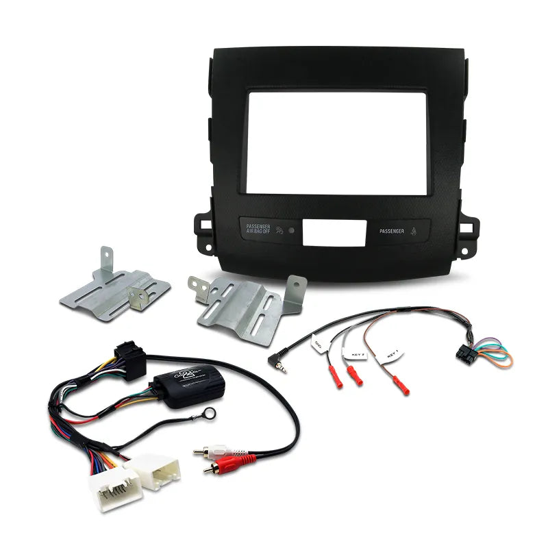 Aerpro FP9211K Double DIN Black Headunit Installation Kit Suit Mitsubishi Outlander 2007 - 2010 (NON-AMPLIFIED)