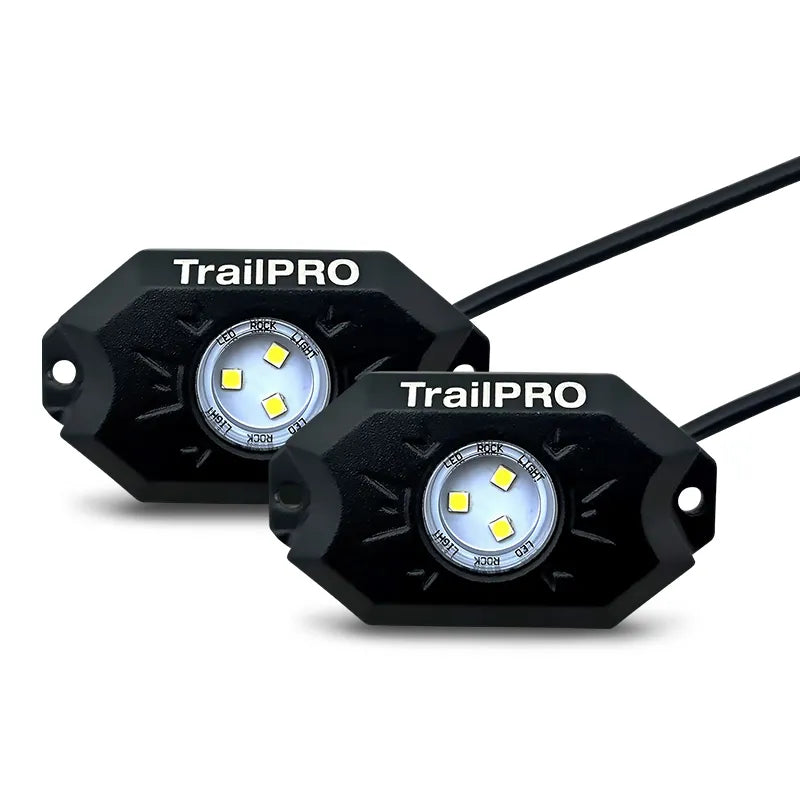 TrailPRO TPWHITERL2 Twin White LED Rock Light Set