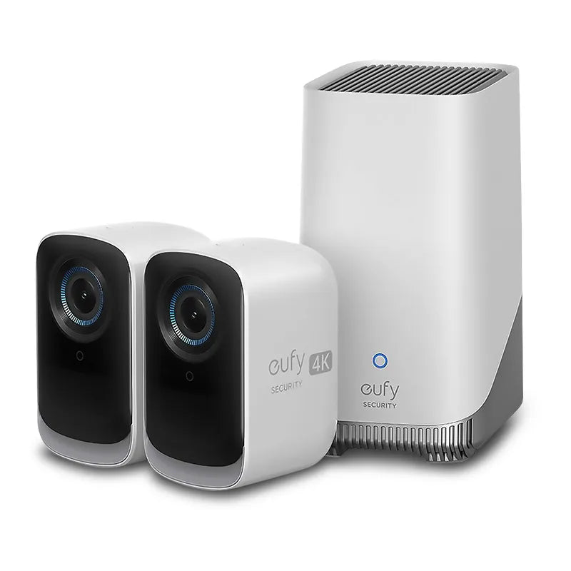 eufy T8881T21 4K Wireless Security Camera 3C (S300) 2-Camera Kit with Homebase 3