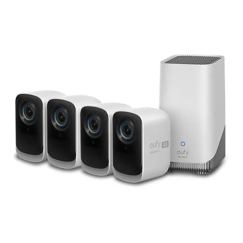 eufy T8883T21 eufyCam 3C (S300) 4 Pack with Homebase 3