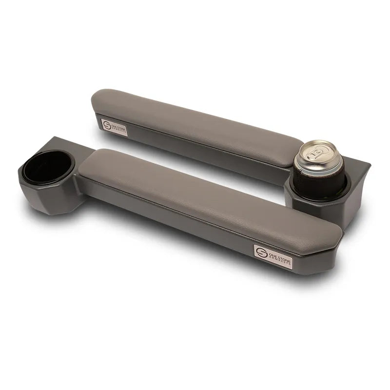 One Stone Armrests OSARG Grey Driver + Passenger Side Armrest to Suit 70 Series Landcruiser