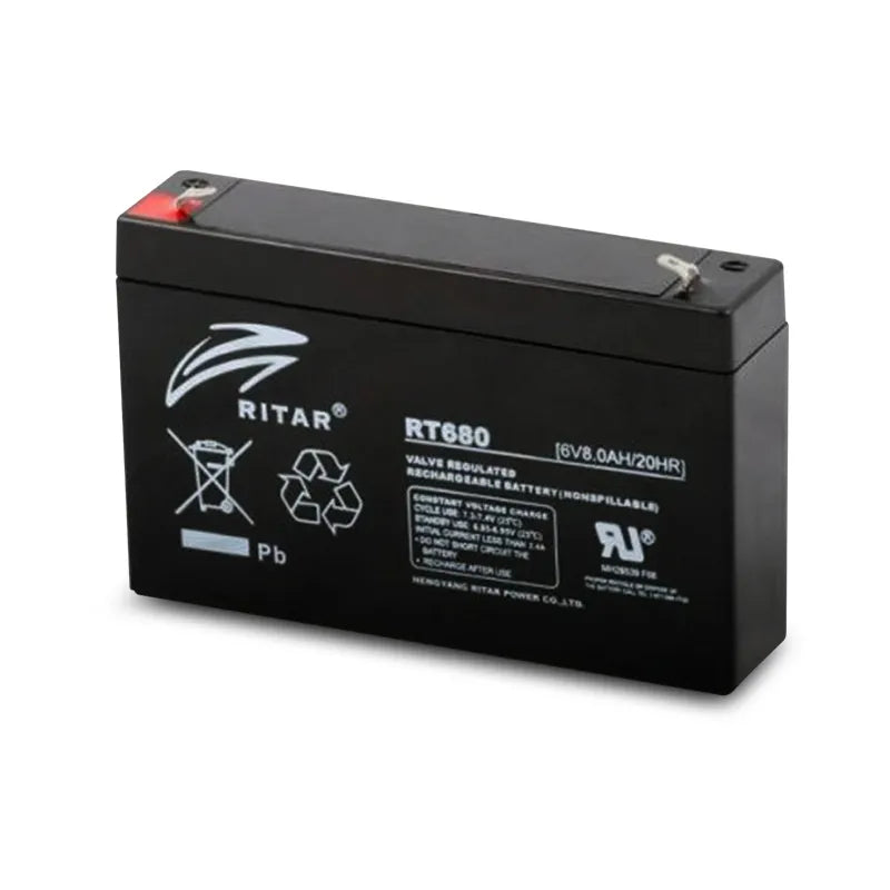 Ritar RT680 6V 8.0Ah RT Series Battery