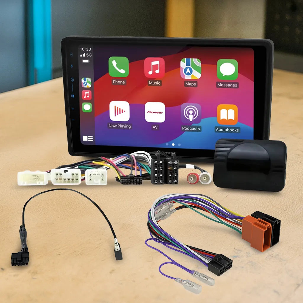 Pioneer DMH-AP6650BT 9" Apple CarPlay/Android Auto Wireless AV Receiver Bundle for Pioneer DMH-AP6650BT 9 with HR9-TY001 Fascia & Aerpro APP8PIO9 APP8 Secondary ISO Harness Suit Pioneer AV Headunits (13-Pin Connector) Harness