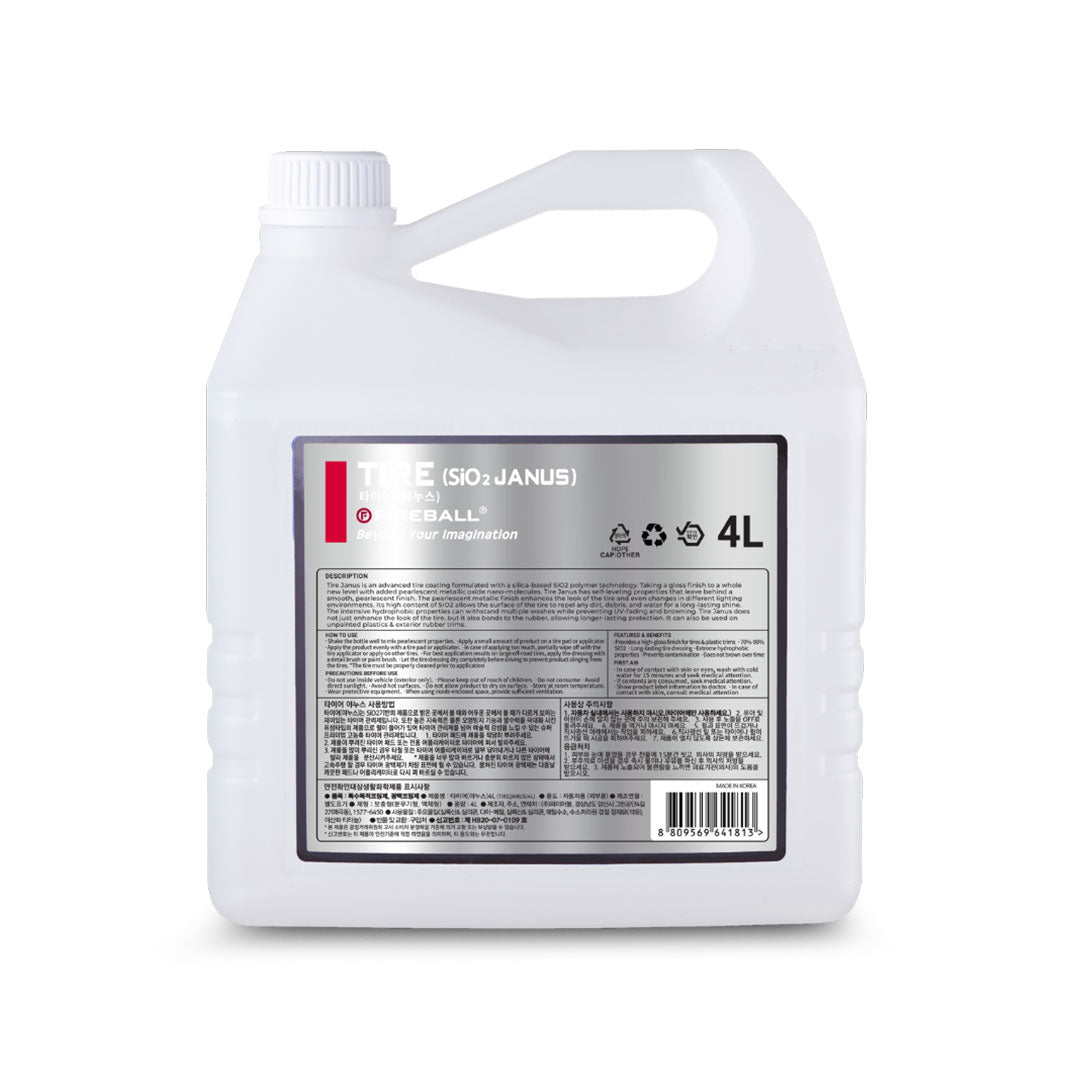 Fireball Tire Janus 4L - advanced pearlescent tire coating with SiO2 technology