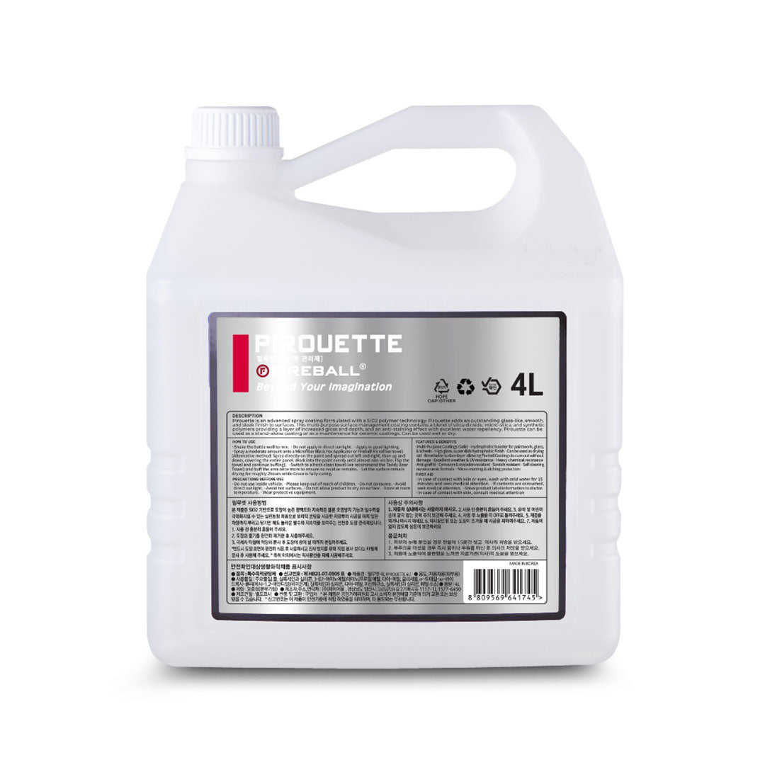 Fireball FB2-PIROT-4000 Pirouette 4L – SiO₂ Ceramic Spray Coating for Paint, Glass & Wheels