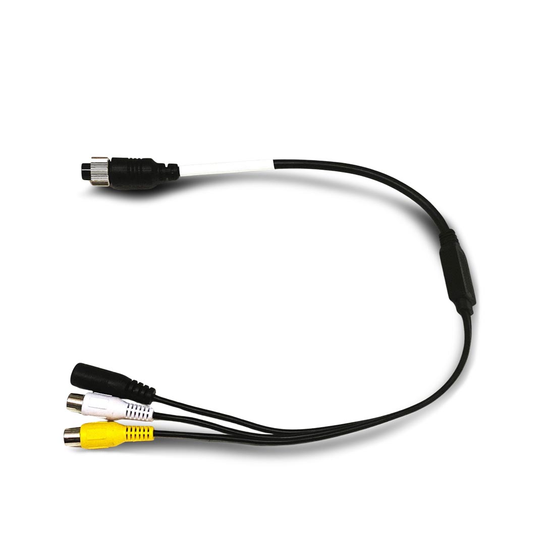 MONGOOSE PVC12HDF 4 Pin Male to RCA and Power - Heavy Duty Camera Adapter Cable