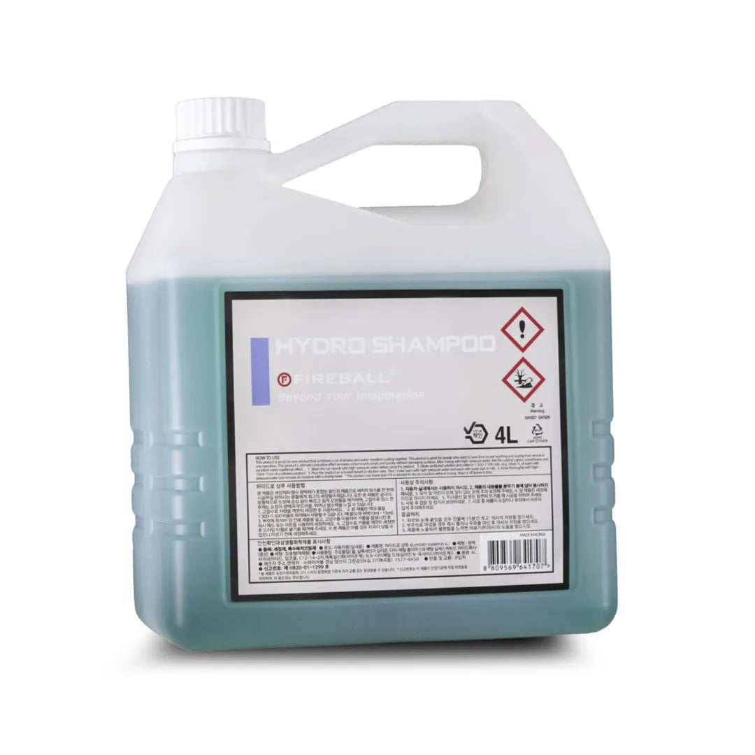 Fireball Hydrophobic Shampoo 4L bottle with SiO2 technology for car wash protection