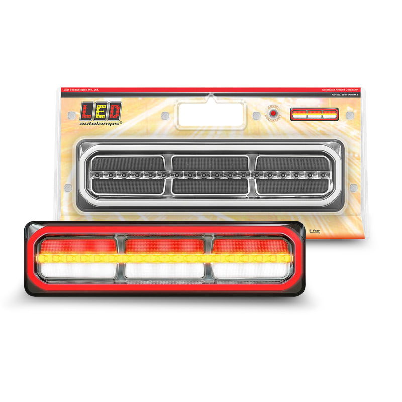 LED Autolamps 38541ARWM-2 12/24V 38541 Series Diffused Tail Light Sequential