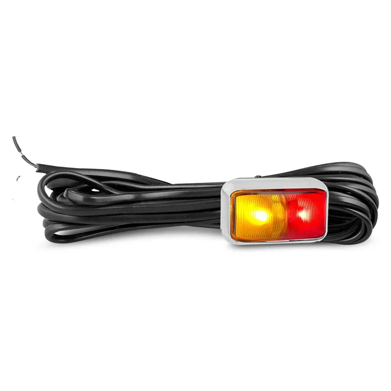 LED Autolamps 58CARM3 Side LED Marker Amber/Red 12/24v Amber/Red Lens 3m Cable