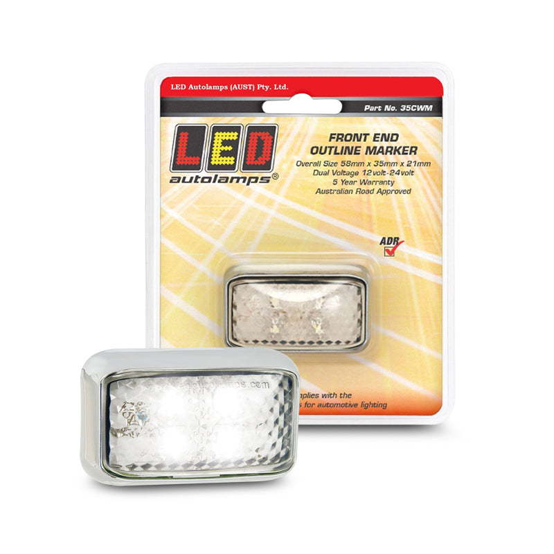 LED Autolamps 35CWM Front Marker Light Clear LED 12 Or 24V