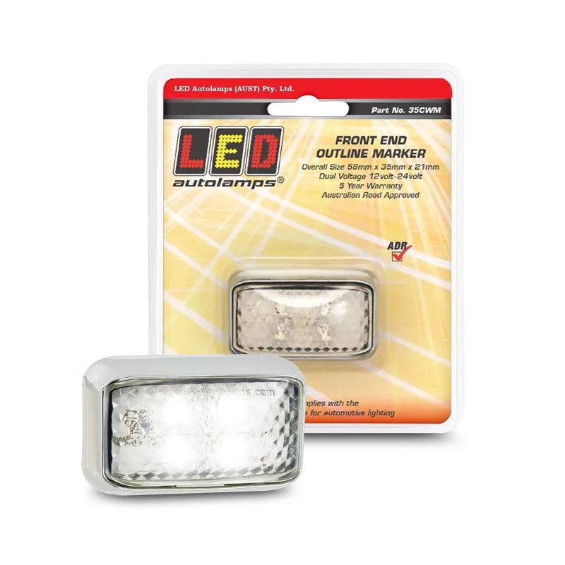 LED Autolamps 35CWM Front Marker Light Clear LED 12 Or 24V