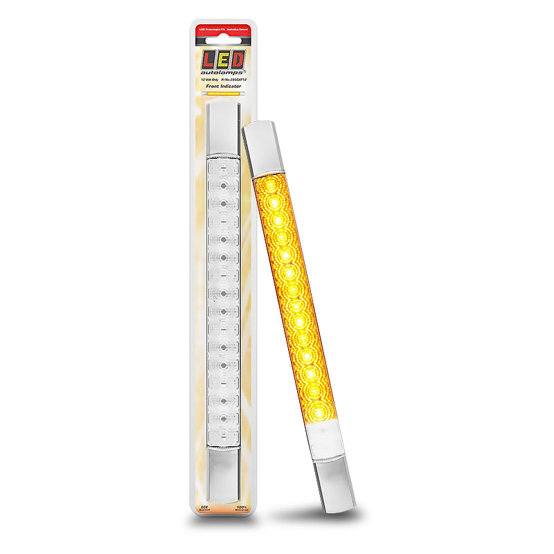 LED Autolamps 285CAW12 12V Slimline/Low Profile Front Indicator Chrome Bezel