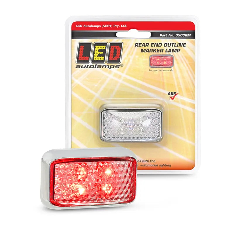 LED Autolamps 35CCRM 12-24V Red Side Marker Clear