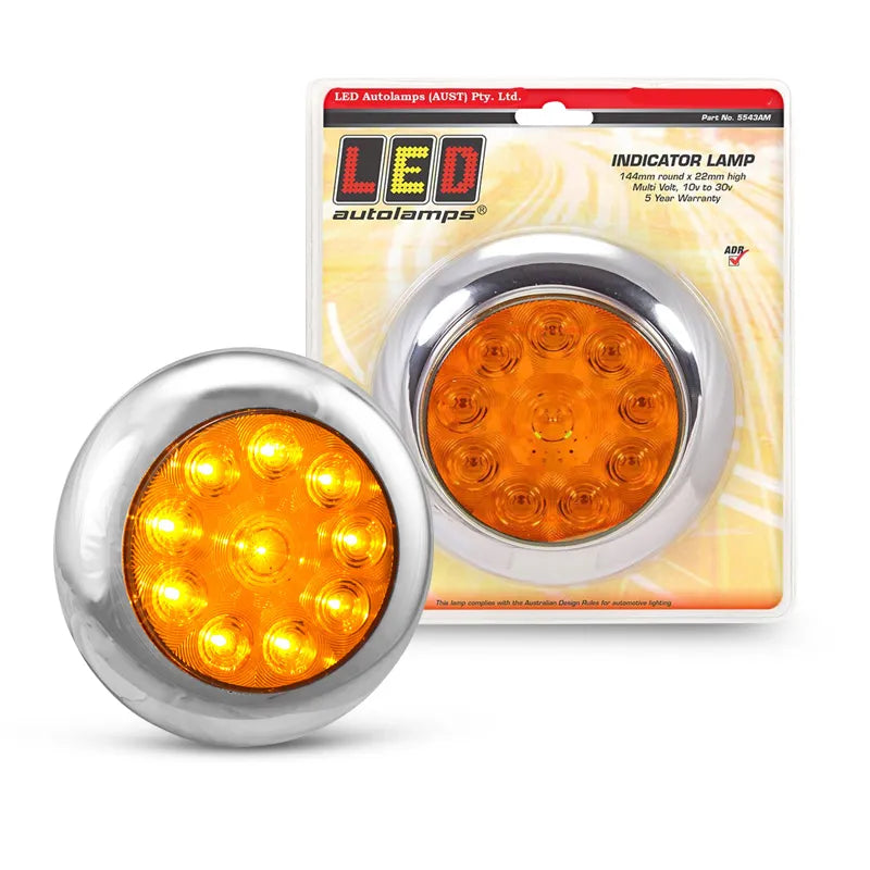 LED Autolamps 5543AM 12/24V Indicator Amber Round