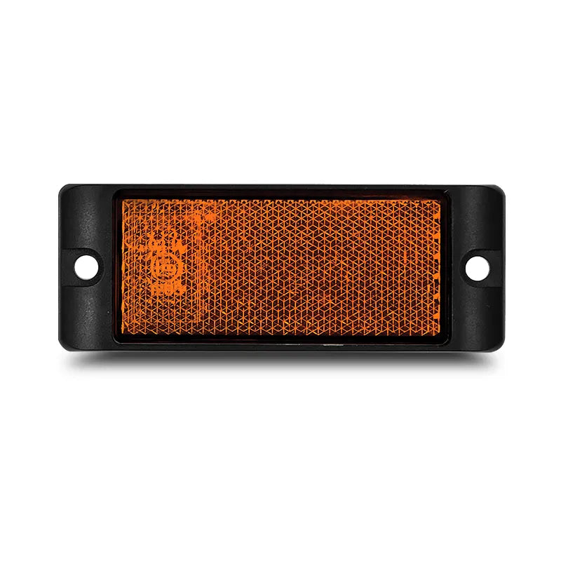 LED Autolamps 7035AB Vehicle Reflector Amber With Bracket Reflex Series