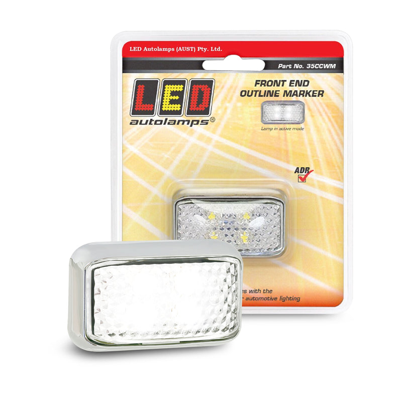 LED Autolamps 35CCWM 12/24 White Feom Chrome