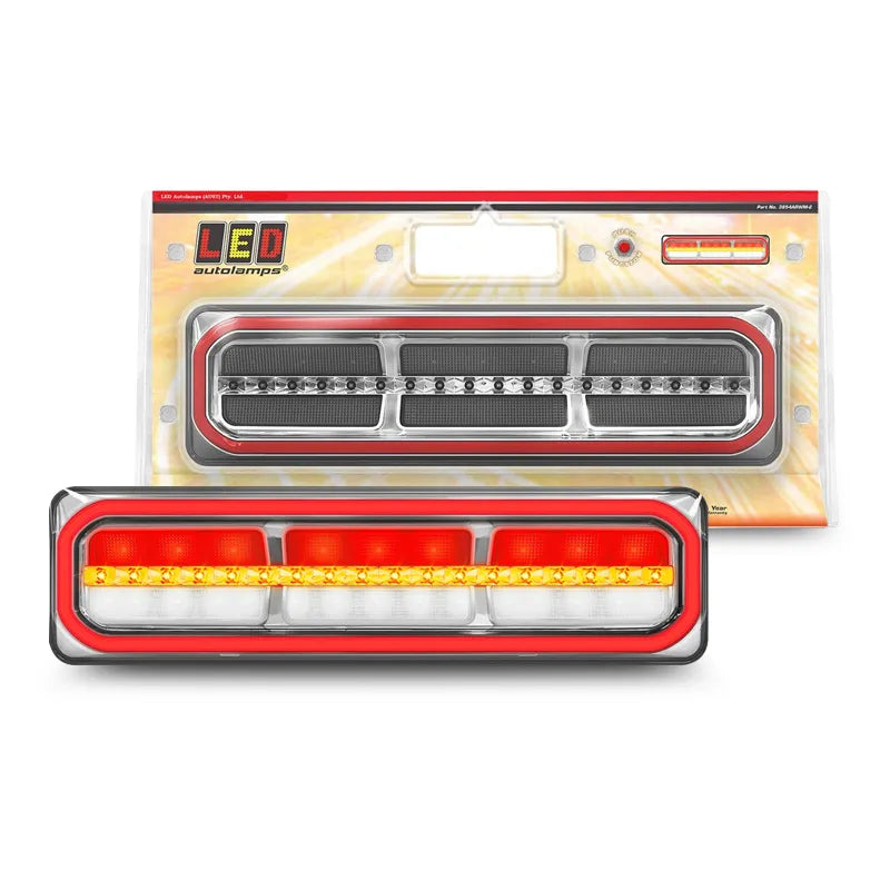 LED Autolamps 3854ARWM-2 Tail Light Sequential Indicator Reverse Stop Twin Blister