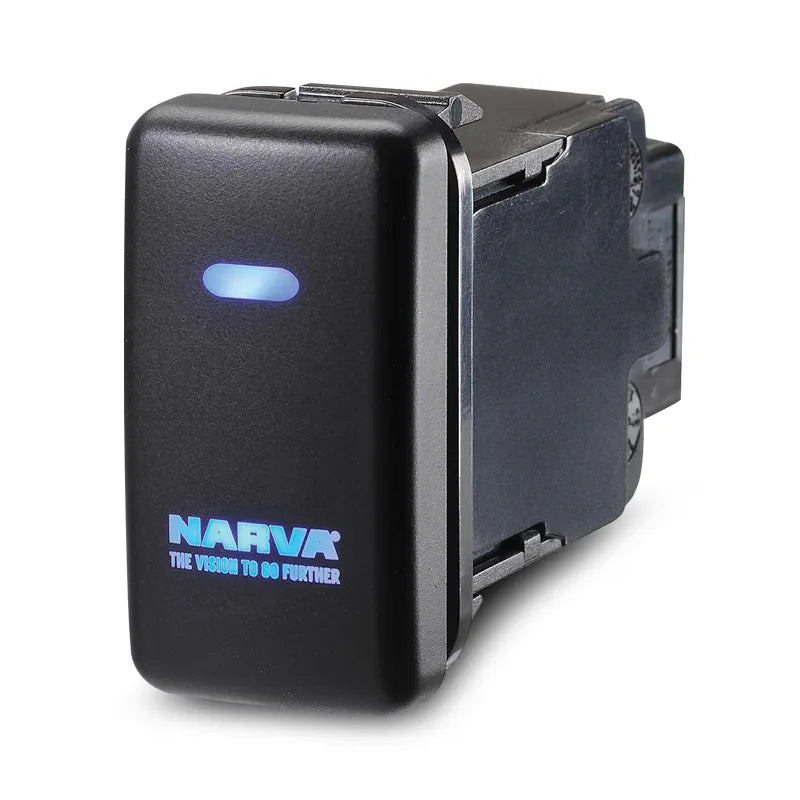 Narva 63312BL Sealed Push Switch Off/On SPDT 12V Blue LED Suits Toyota