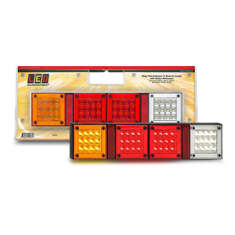 LED Autolamps 420ARRWM2 Stop/Tail/Indicator/Reverse/Reflector Mini Jumbo Blister