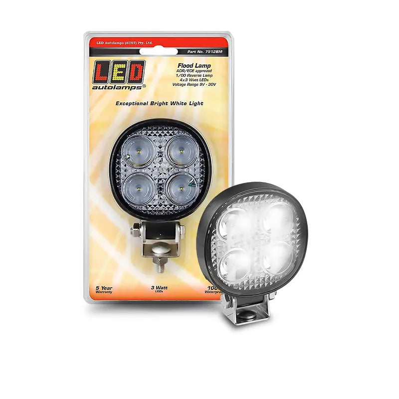 LED Autolamps 7512BM Round Work/Reverse Lamp