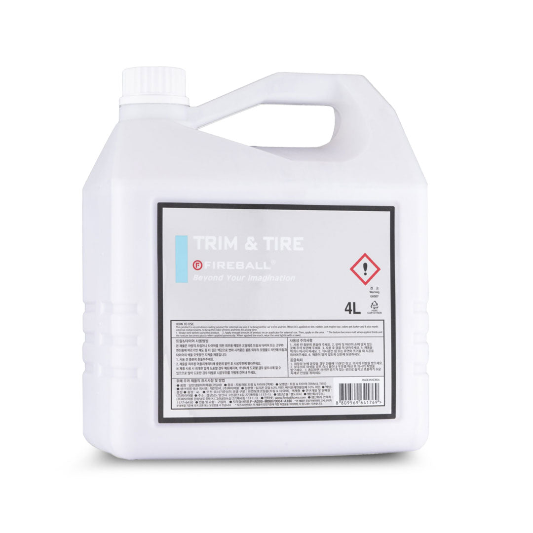 Fireball Trim & Tire 4L - professional car trim care and tire shine treatment