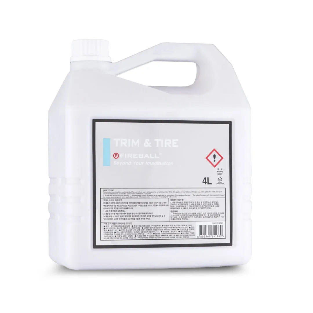 Fireball Trim & Tire 4L - professional car trim care and tire shine treatment