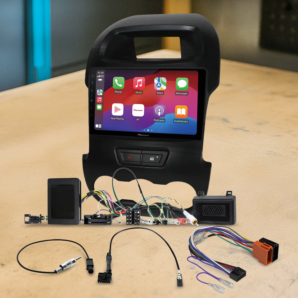 Pioneer DMH-AP6650BT 9" Apple CarPlay/Android Auto Wireless AV Receiver Bundle for Pioneer DMH-AP6650BT 9 with HR9-FD001 Fascia & Aerpro APP8PIO9 APP8 Secondary ISO Harness Suit Pioneer AV Headunits (13-Pin Connector) Harness