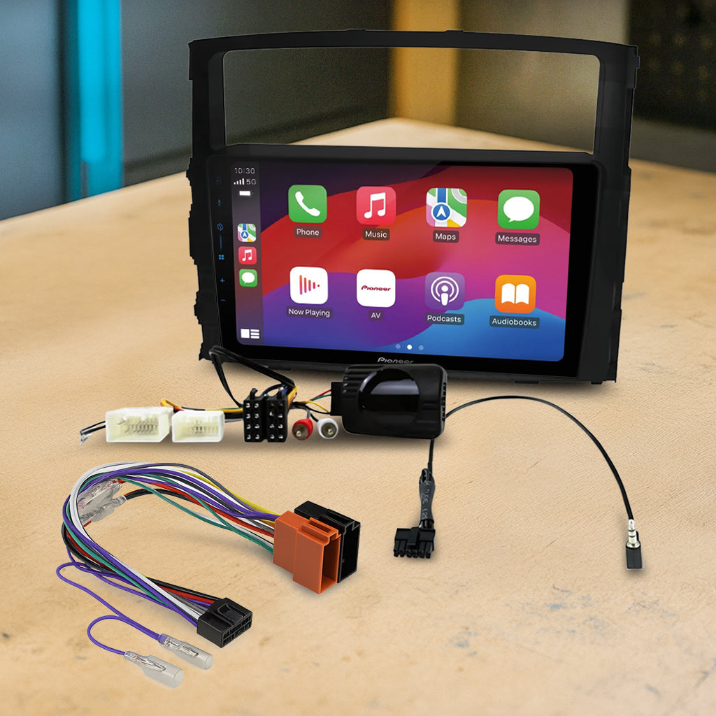 Pioneer DMH-AP6650BT 9" Apple CarPlay/Android Auto Wireless AV Receiver Bundle for Pioneer DMH-AP6650BT 9 with HR9-MT001 Fascia & Aerpro APP8PIO9 APP8 Secondary ISO Harness Suit Pioneer AV Headunits (13-Pin Connector) Harness