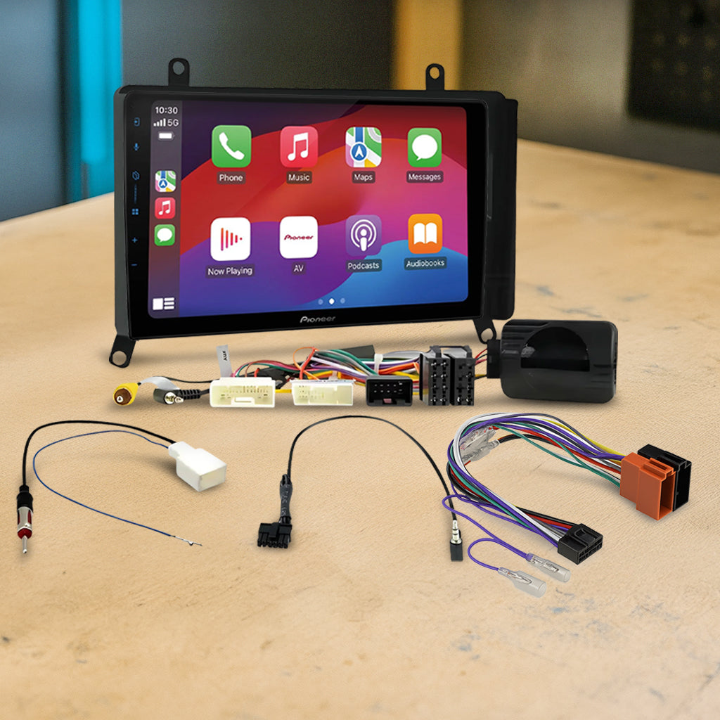 Pioneer DMH-AP6650BT 9" Apple CarPlay/Android Auto Wireless AV Receiver Bundle for Pioneer DMH-AP6650BT 9 with HR9-TY004 Fascia & Aerpro APP8PIO9 APP8 Secondary ISO Harness Suit Pioneer AV Headunits (13-Pin Connector) Harness