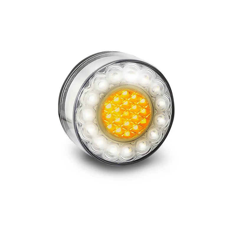 LED Autolamps 80AW 12V Front Indicator/Marker Lamp 80mm Round Blister Pack