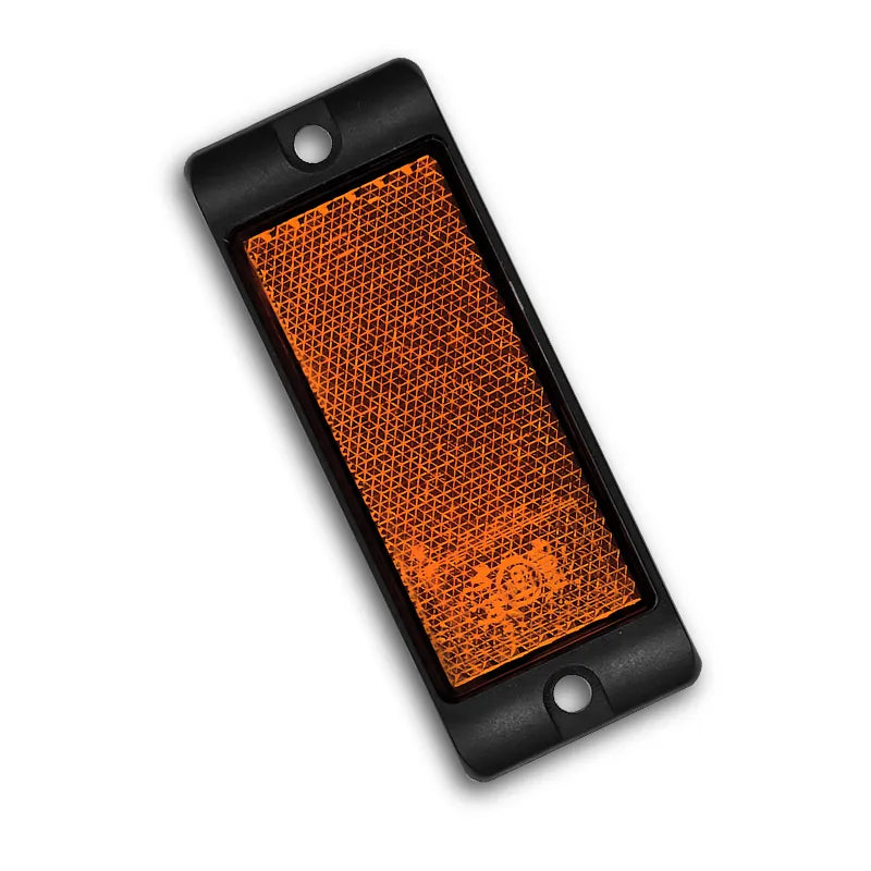 LED Autolamps 7035AB Vehicle Reflector Amber With Bracket Reflex Series