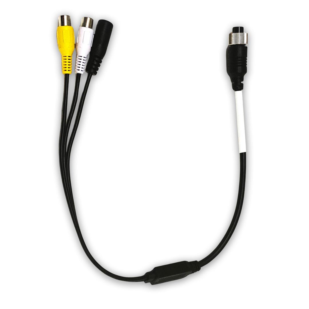 MONGOOSE PVC12HDF 4 Pin Male to RCA and Power - Heavy Duty Camera Adapter Cable