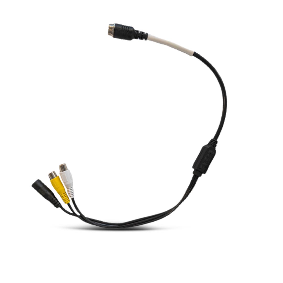 MONGOOSE PVC12HDM 4 Pin Male to RCA and Power - Heavy Duty Camera Adapter Cable