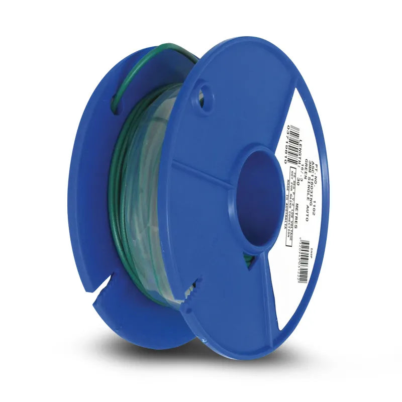 OEX ACX0701 3mm Single Core Automotive Cable, Green - 30m Roll