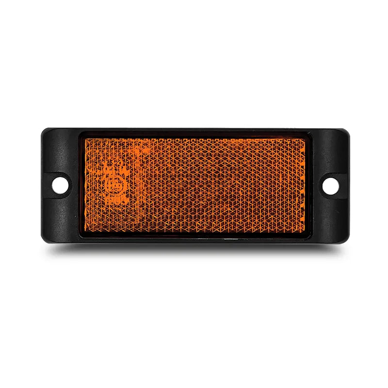 LED Autolamps 7035A Amber Reflector With Mounting Bracket Twin Blister Pack