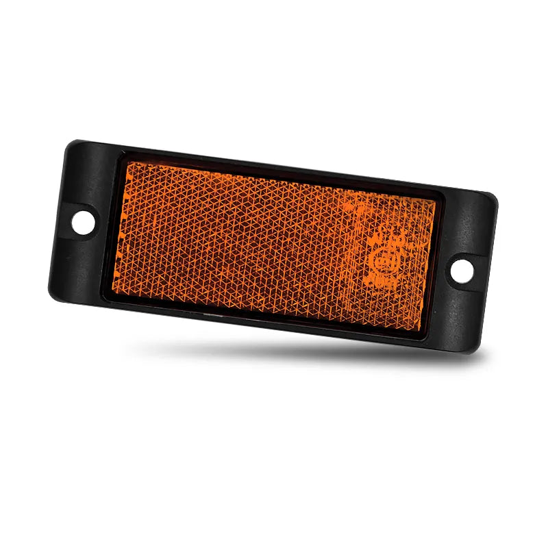 LED Autolamps 7035AB Vehicle Reflector Amber With Bracket Reflex Series