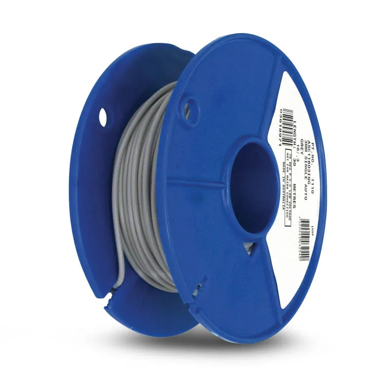 OEX ACX0709 3mm Single Core Automotive Cable, Grey - 30m Roll