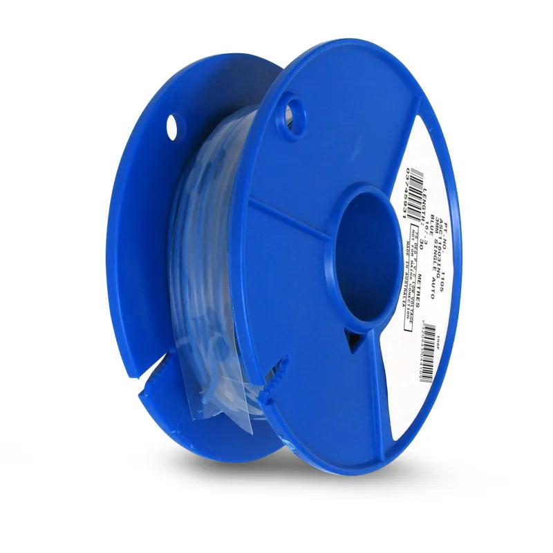 OEX ACX0704 3mm Single Core Automotive Cable, Blue - 30m Roll