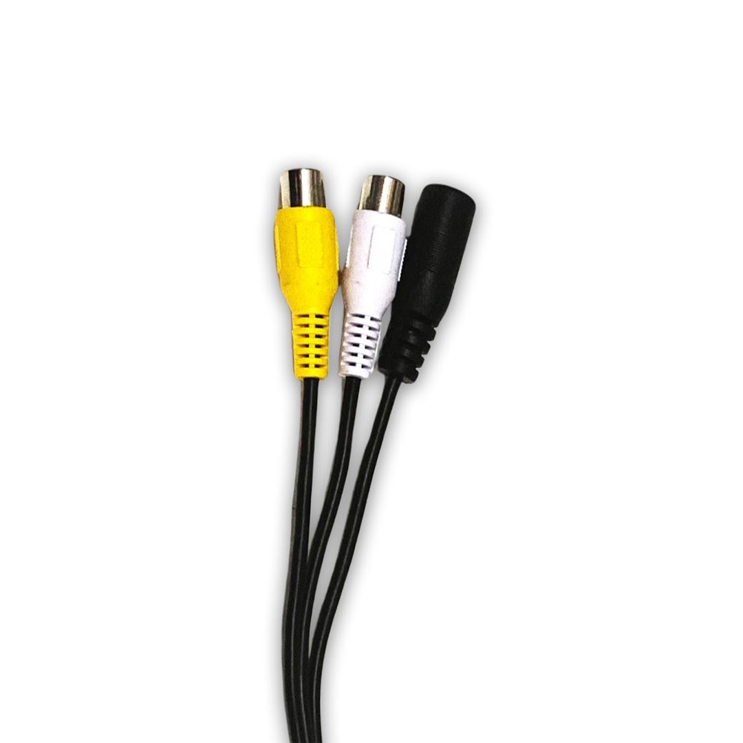 MONGOOSE PVC12HDF 4 Pin Male to RCA and Power - Heavy Duty Camera Adapter Cable