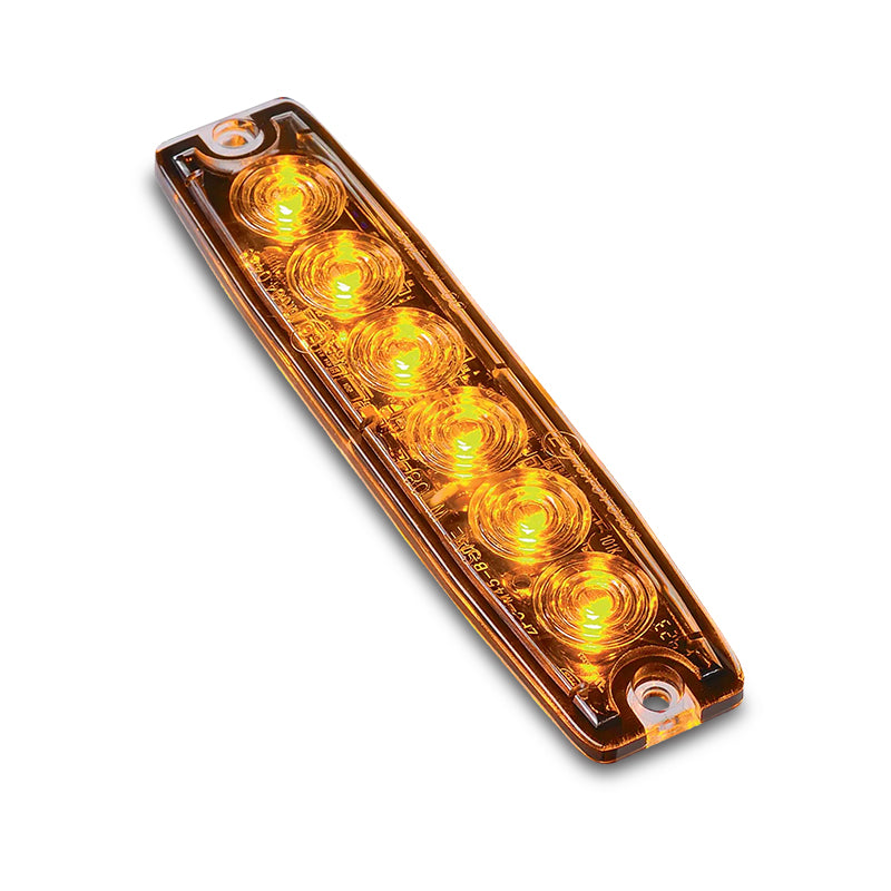Narva 85214A High Powered Low Profile LED Warning Light (Amber) - 6 x 1 Watt LEDS
