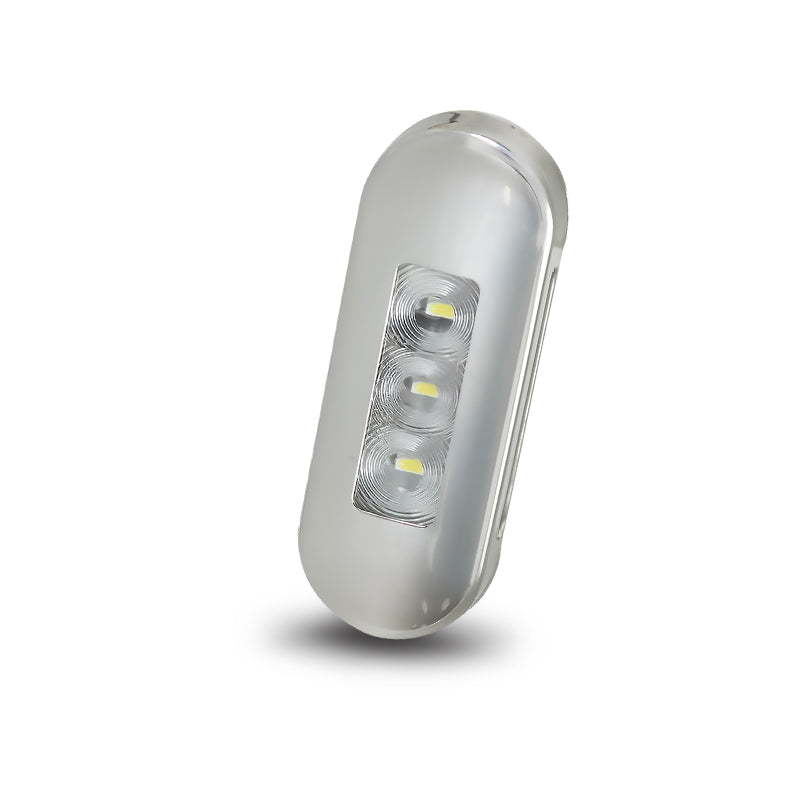 LED Autolamps 86AMB 12/24V Amber Marker Clear Lens Coloured LEDs Stainless Steel Bezel
