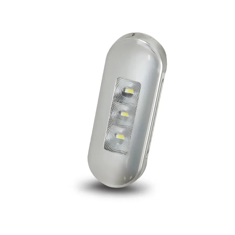 LED Autolamps 86AMB 12/24V Amber Marker Clear Lens Coloured LEDs Stainless Steel Bezel