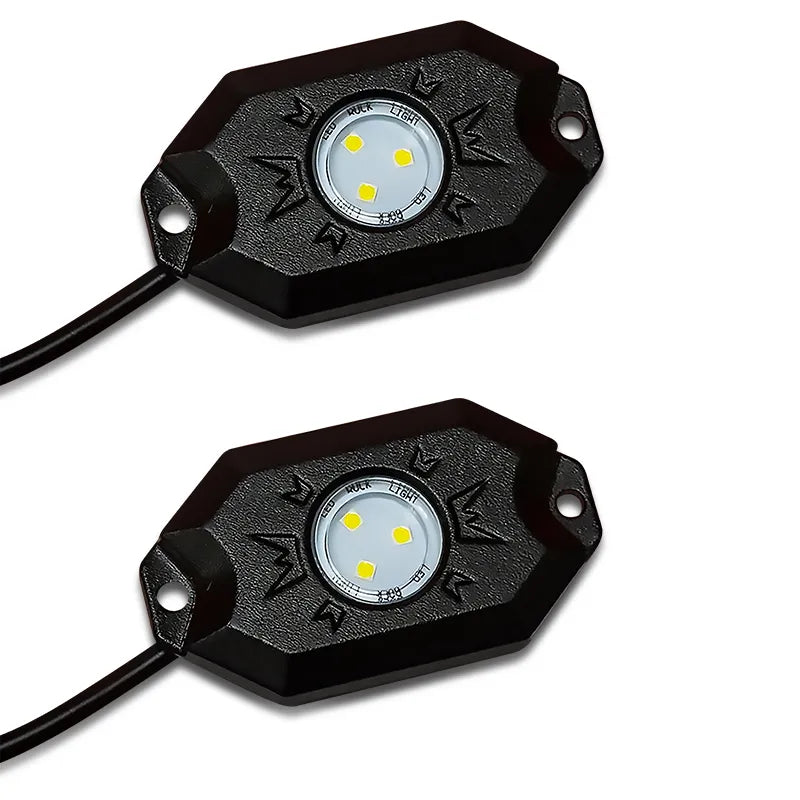 TrailPRO TPWHITERL2 Twin White LED Rock Light Set