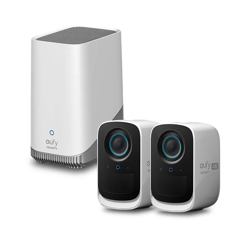 eufy T8881T21 4K Wireless Security Camera 3C (S300) 2-Camera Kit with Homebase 3